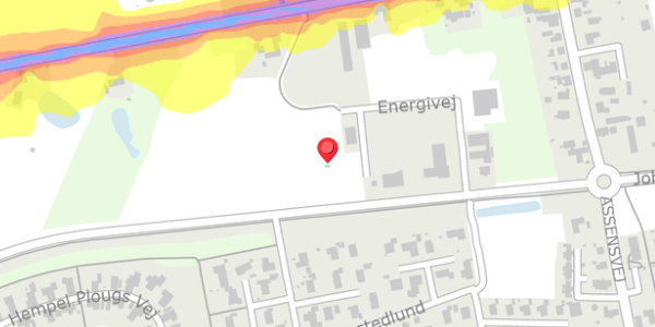 Trafikstøjkort på Energivej 11, 5600 Faaborg