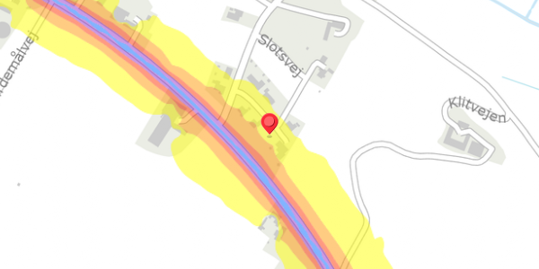 Trafikstøjkort på Slotsvej 6A, 7700 Thisted