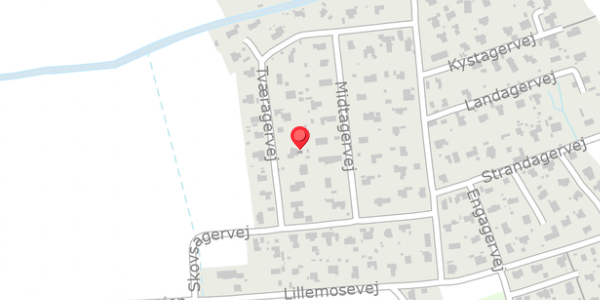 Trafikstøjkort på Tværagervej 21, 8300 Odder