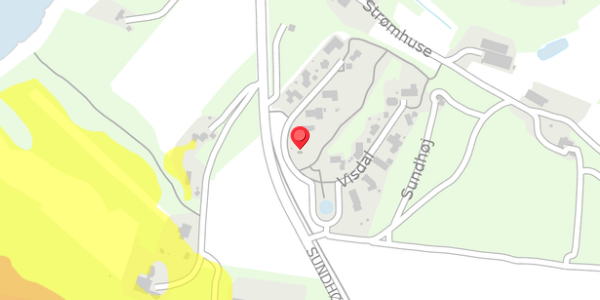 Trafikstøjkort på Visdal 1, 7870 Roslev