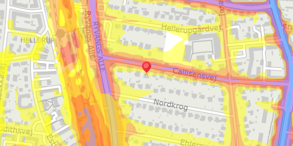 Trafikstøjkort på Callisensvej 31, . , 2900 Hellerup