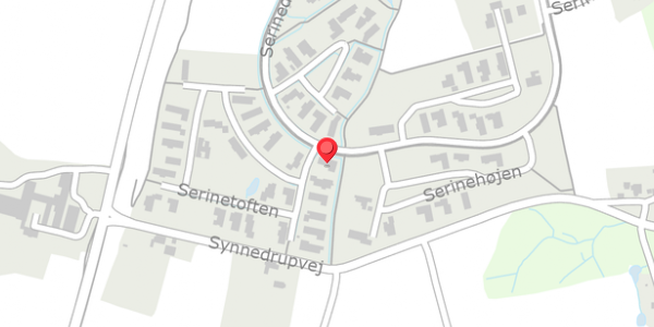 Trafikstøjkort på Serinetoften 3, 8340 Malling