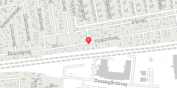 Trafikstøjkort på Hyacintvej 8, 4100 Ringsted