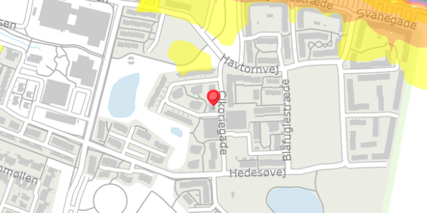 Trafikstøjkort på Cikoriegade 5, 2640 Hedehusene