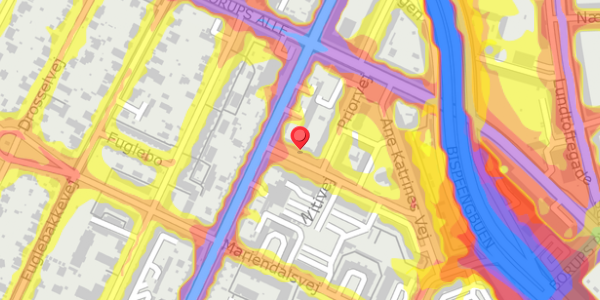 Trafikstøjkort på Nitivej 5, . , 2000 Frederiksberg