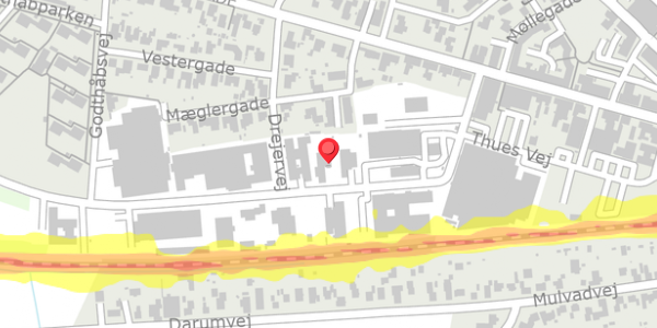 Trafikstøjkort på Industrivej 12A, . , 6740 Bramming