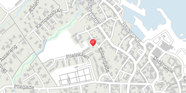 Trafikstøjkort på Rosengade 7, 3770 Allinge