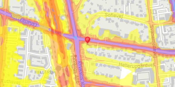Trafikstøjkort på Hellerupvej 31, 2900 Hellerup