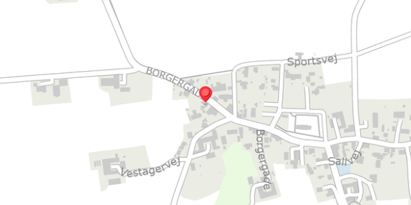 Trafikstøjkort på Borgergade 10, 8450 Hammel