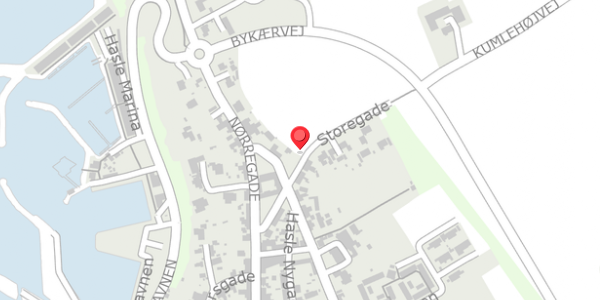 Trafikstøjkort på Storegade 100A, . , 3790 Hasle