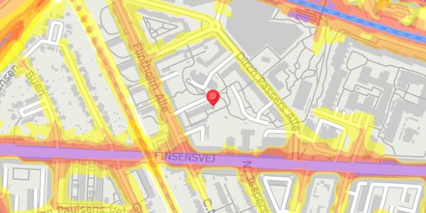 Trafikstøjkort på Flintholm Alle 4B, 2000 Frederiksberg