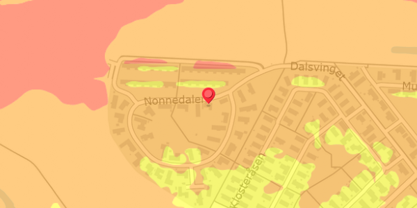 Trafikstøjkort på Nonnedalen 6, 4100 Ringsted