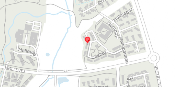 Trafikstøjkort på Ullehøj 69, 4140 Borup