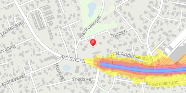 Trafikstøjkort på Toppen 6, 3390 Hundested