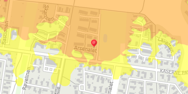Trafikstøjkort på Arsenalet 7D, 4100 Ringsted