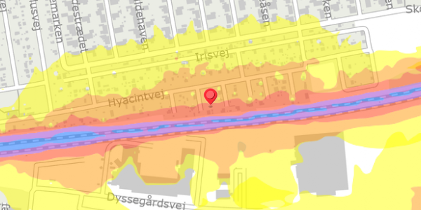 Trafikstøjkort på Kalavej 3, 4100 Ringsted