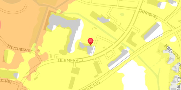 Trafikstøjkort på Hermesvej 14, 6330 Padborg