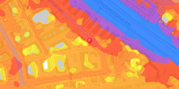 Trafikstøjkort på Transformervej 16, 2860 Søborg