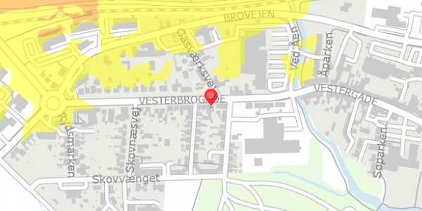 Trafikstøjkort på Vesterbrogade 23, . , 4930 Maribo