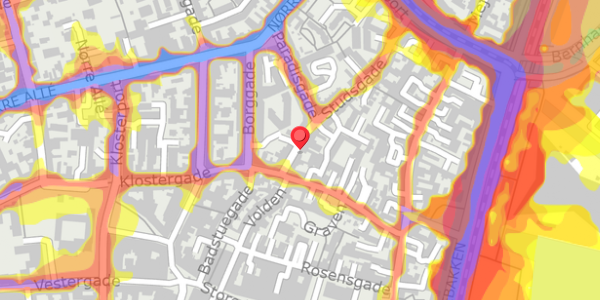 Trafikstøjkort på Studsgade 6, . , 8000 Aarhus C