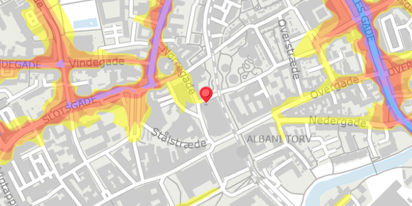 Trafikstøjkort på Bangs Boder 38, 1. th, 5000 Odense C