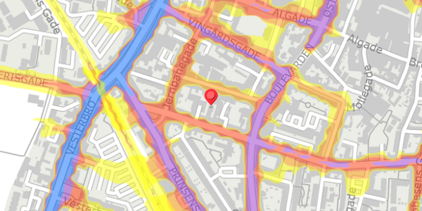 Trafikstøjkort på Danmarksgade 7C, . , 9000 Aalborg