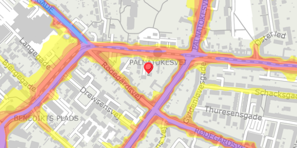 Trafikstøjkort på Gartnerhaven 6, . , 5000 Odense C