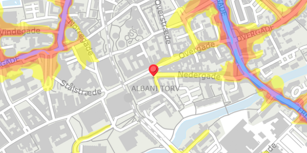 Trafikstøjkort på Overgade 19B, . , 5000 Odense C