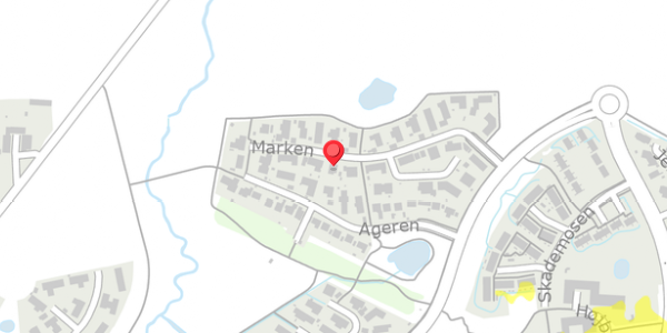 Trafikstøjkort på Marken 21, 4000 Roskilde