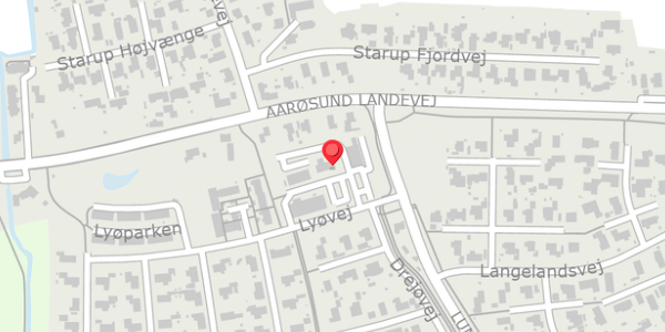 Trafikstøjkort på Lyøvej 8A, 6100 Haderslev