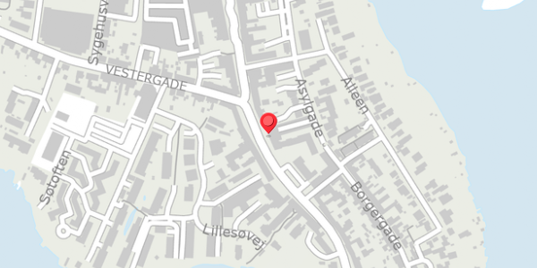 Trafikstøjkort på Adelgade 46, 8660 Skanderborg