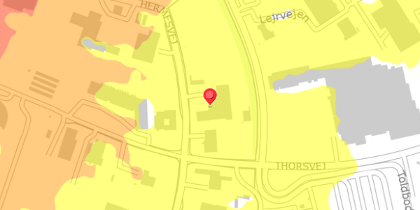 Trafikstøjkort på Hermesvej 7, 6330 Padborg