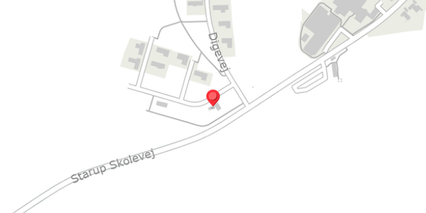 Trafikstøjkort på Digevej 3, 6100 Haderslev