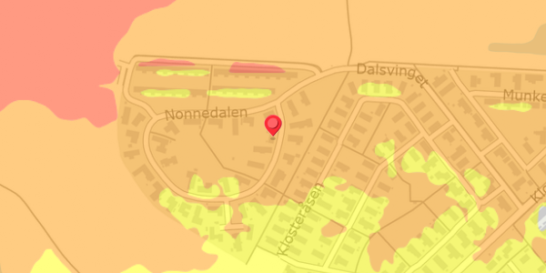 Trafikstøjkort på Nonnedalen 10, 4100 Ringsted