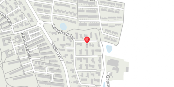 Trafikstøjkort på Langfreddal 15, . , 8471 Sabro