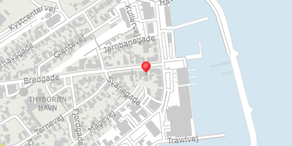 Trafikstøjkort på Bredgade 1, 7680 Thyborøn