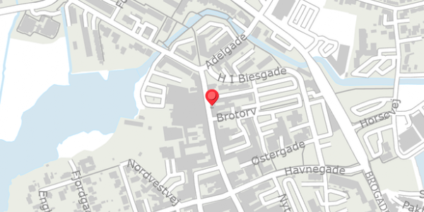 Trafikstøjkort på Adelgade 13, 9500 Hobro