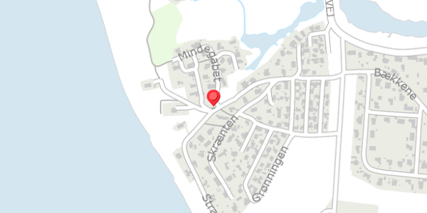 Trafikstøjkort på Mindegabet 13A, 4736 Karrebæksminde