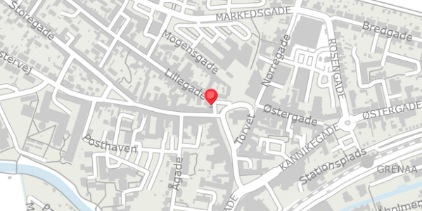 Trafikstøjkort på Torvet 2A, 8500 Grenaa