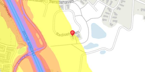 Trafikstøjkort på Radisehaven 27, 5320 Agedrup