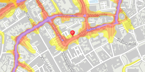 Trafikstøjkort på Slotsgade 15, 5000 Odense C