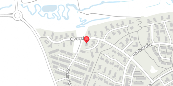 Trafikstøjkort på Overskov 9, 8300 Odder