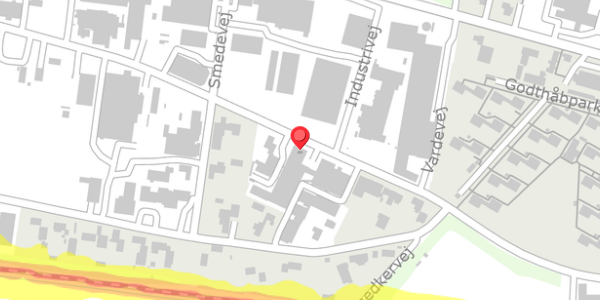 Trafikstøjkort på Industrivej 29, 6740 Bramming