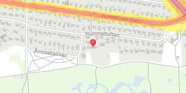 Trafikstøjkort på Hummeltoften 33, 2830 Virum