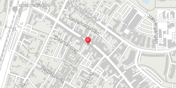 Trafikstøjkort på Algade 36, 4760 Vordingborg