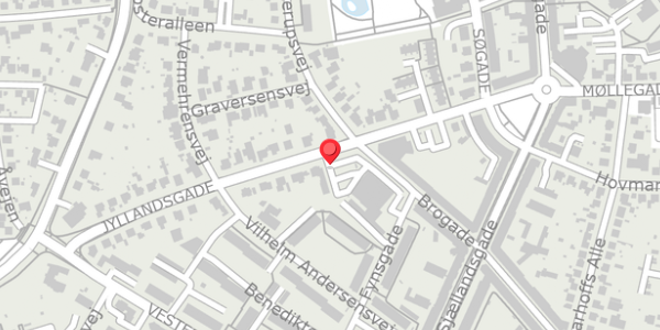 Trafikstøjkort på Jyllandsgade 13, 4100 Ringsted