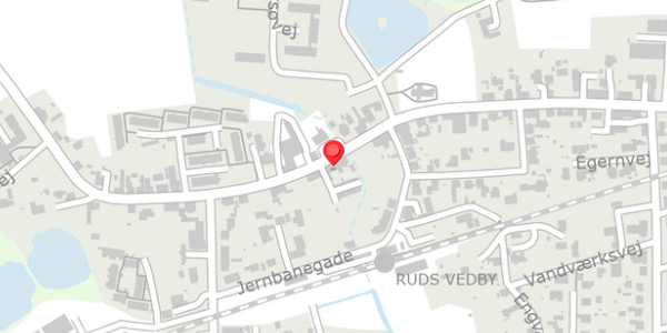 Trafikstøjkort på Rudsgade 14, 4291 Ruds Vedby