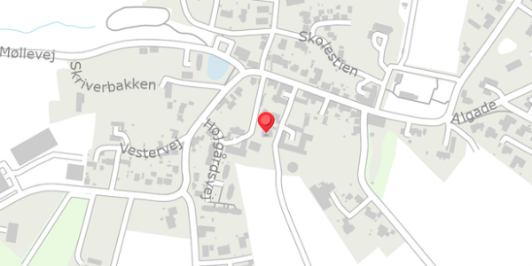 Trafikstøjkort på Algade 29B, 8382 Hinnerup