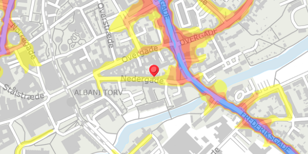 Trafikstøjkort på Nedergade 30, . , 5000 Odense C