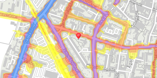 Trafikstøjkort på Danmarksgade 12C, . , 9000 Aalborg